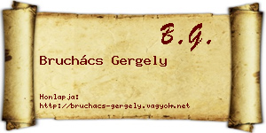 Bruchács Gergely névjegykártya