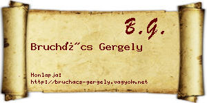Bruchács Gergely névjegykártya
