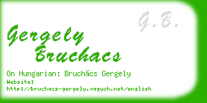 gergely bruchacs business card